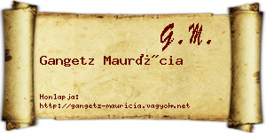 Gangetz Maurícia névjegykártya